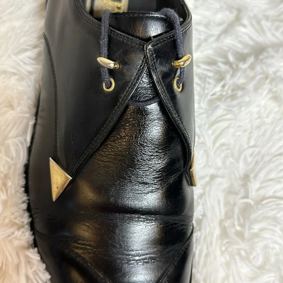 Men\'s David Eden Oxfords Dress Shoes Size 12 Black Full Genuine Leather Italy main image 6